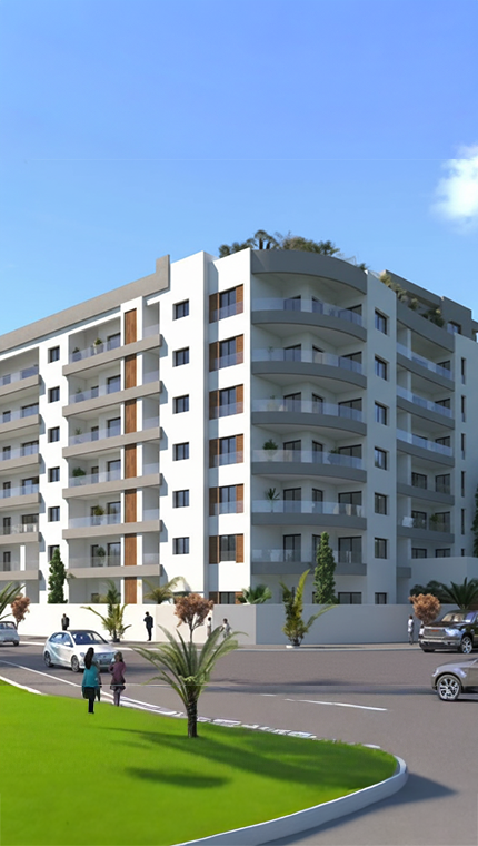 Six-story high-end residential building in Ennasr II